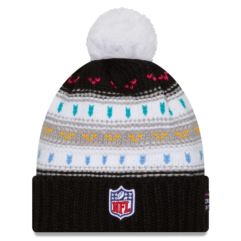 Bonnet à revers et pompon NFL Crucial Catch 2025 des San Francisco 49ers de New Era pour femme