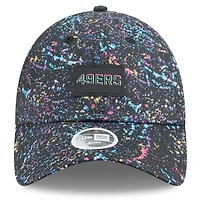 Women's New Era  Black San Francisco 49ers 2025 NFL Crucial Catch Pony Tail Adjustable Hat