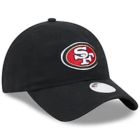 Casquette réglable noire San Francisco 49ers Main Core Classic 2.0 9TWENTY New Era pour femme
