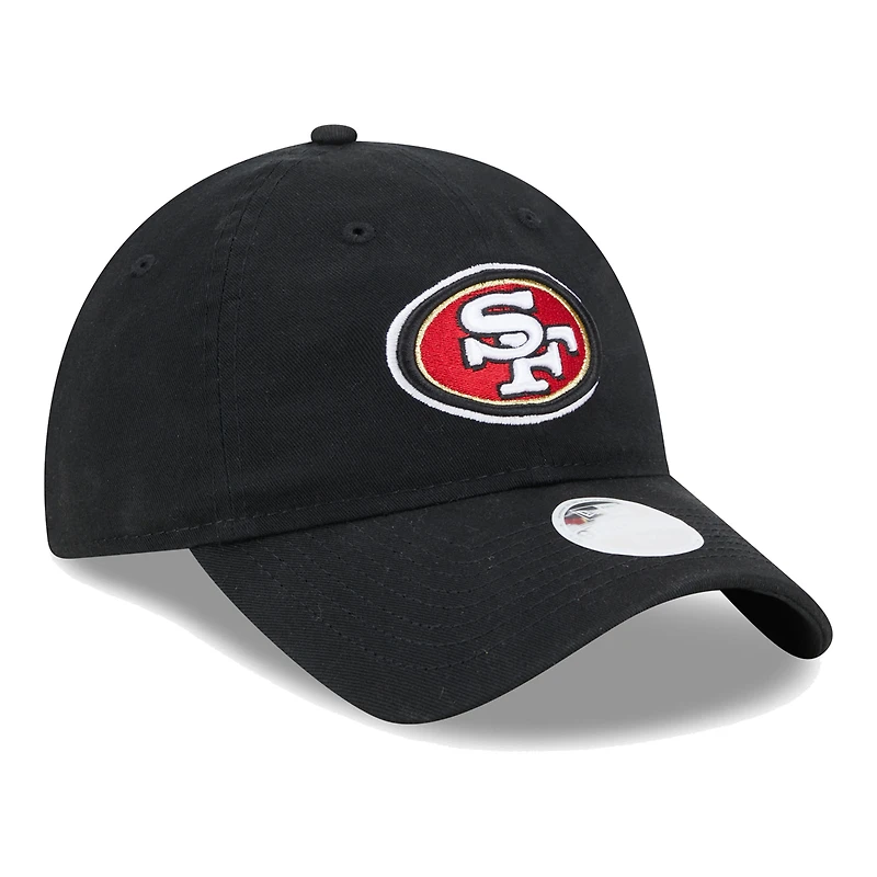 Casquette ajustable Main Core Classic 2.0 9TWENTY noire New Era pour femme des San Francisco 49ers