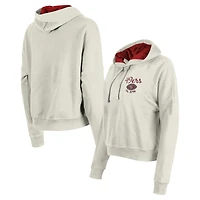 Sweat à capuche New Era crème San Francisco 49ers 3rd Down Historic pour femme