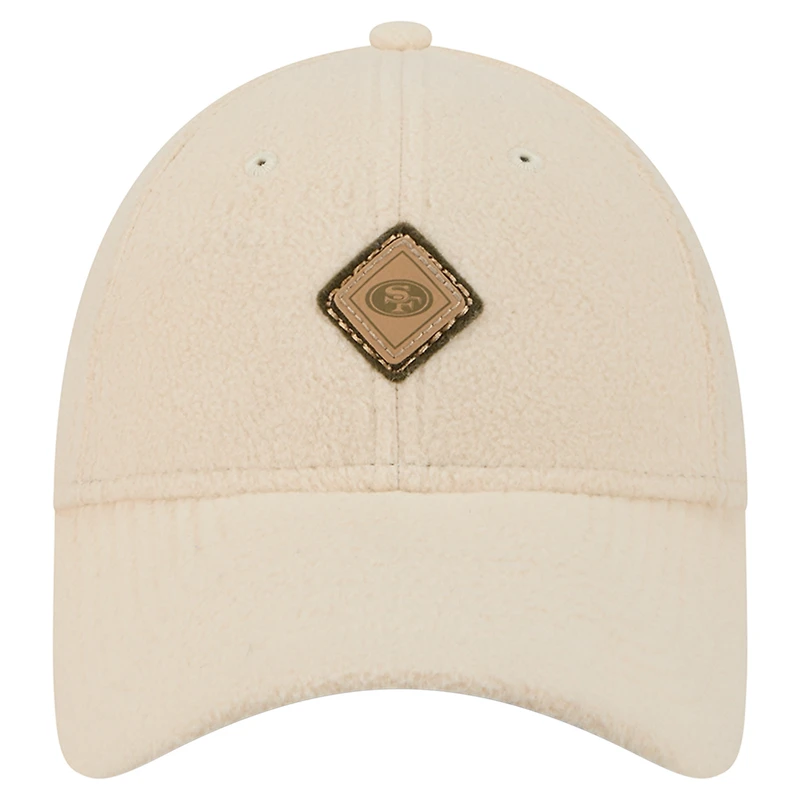 Casquette ajustable confortable 9FORTY crème New Era pour femme des San Francisco 49ers