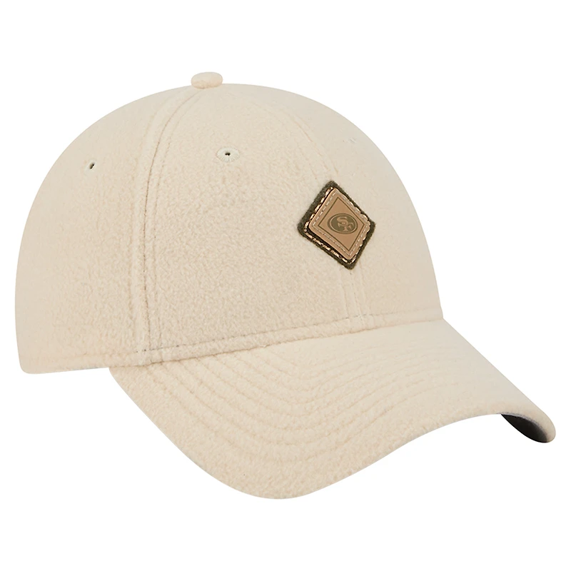 Casquette ajustable confortable 9FORTY crème New Era pour femme des San Francisco 49ers