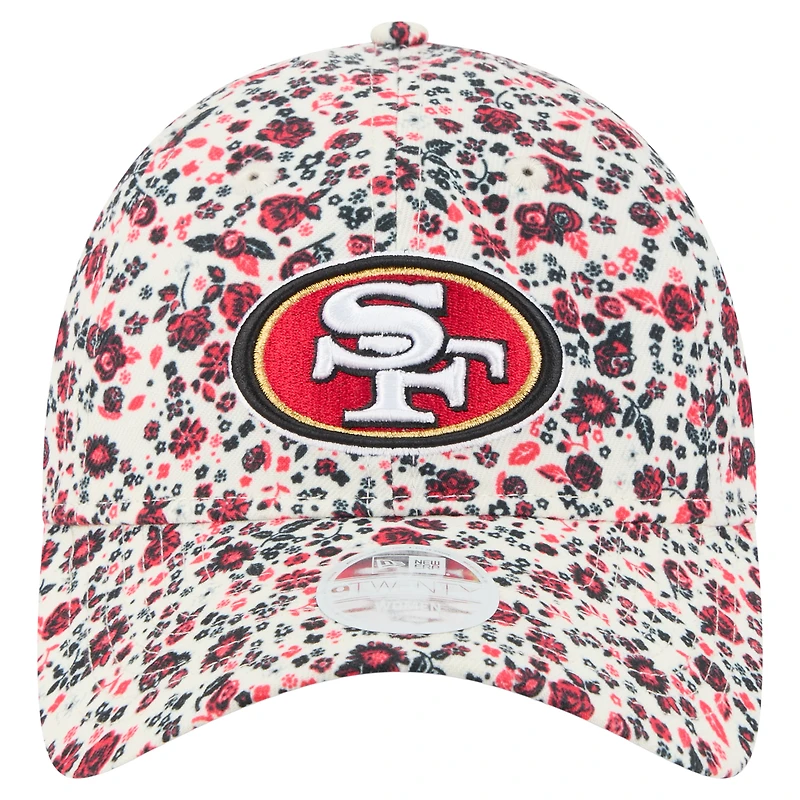 Casquette ajustable New Era crème San Francisco 49ers Ditzy 9TWENTY pour femme