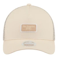 Women's New Era  Cream San Francisco 49ers Tonal Patch M-Crown A-Frame 9FORTY Trucker Adjustable Hat