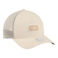 Women's New Era  Cream San Francisco 49ers Tonal Patch M-Crown A-Frame 9FORTY Trucker Adjustable Hat