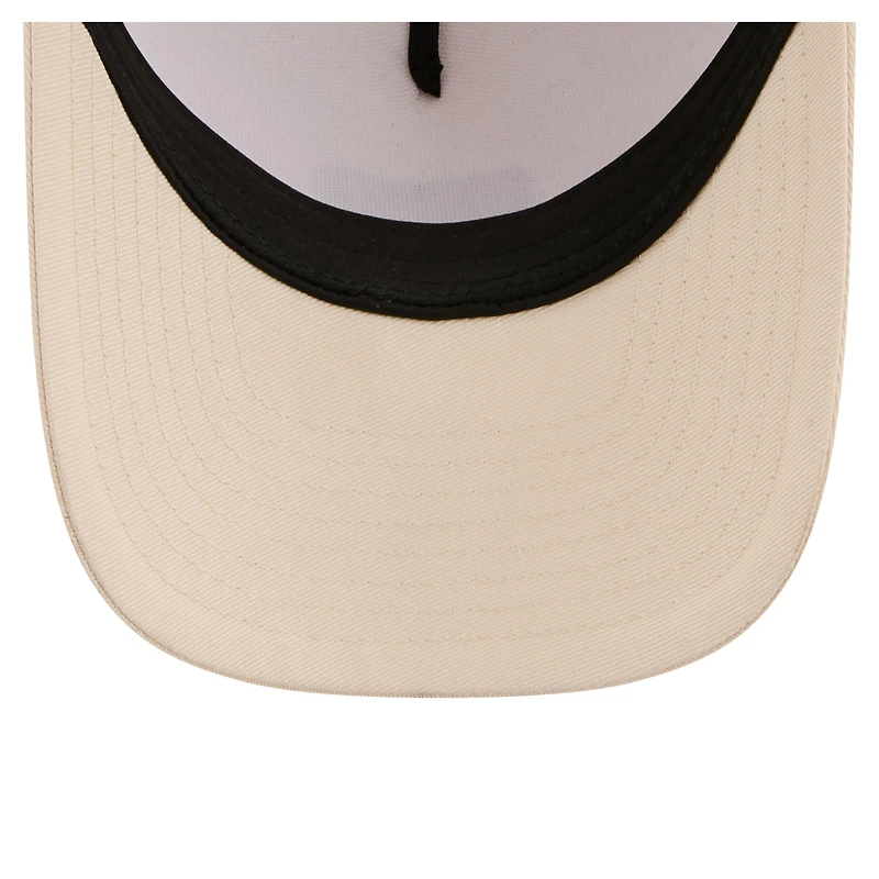 Women's New Era Cream San Francisco 49ers Tonal Patch M-Crown A-Frame 9FORTY Trucker Adjustable Hat