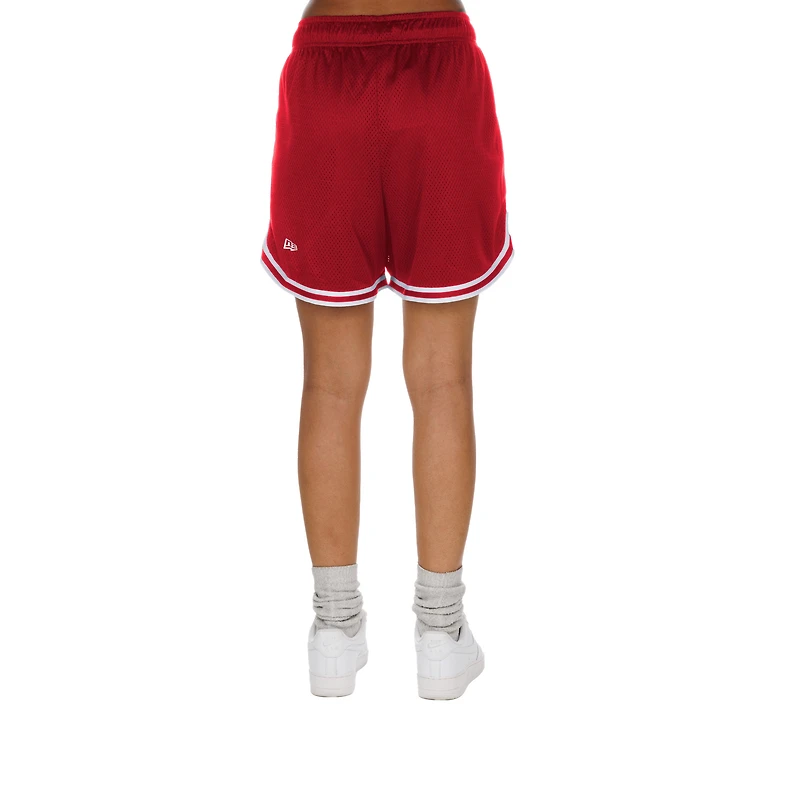 Short en maille New Era pour femme, style rétro Sport Classics, doré/écarlate, des 49ers de San Francisco