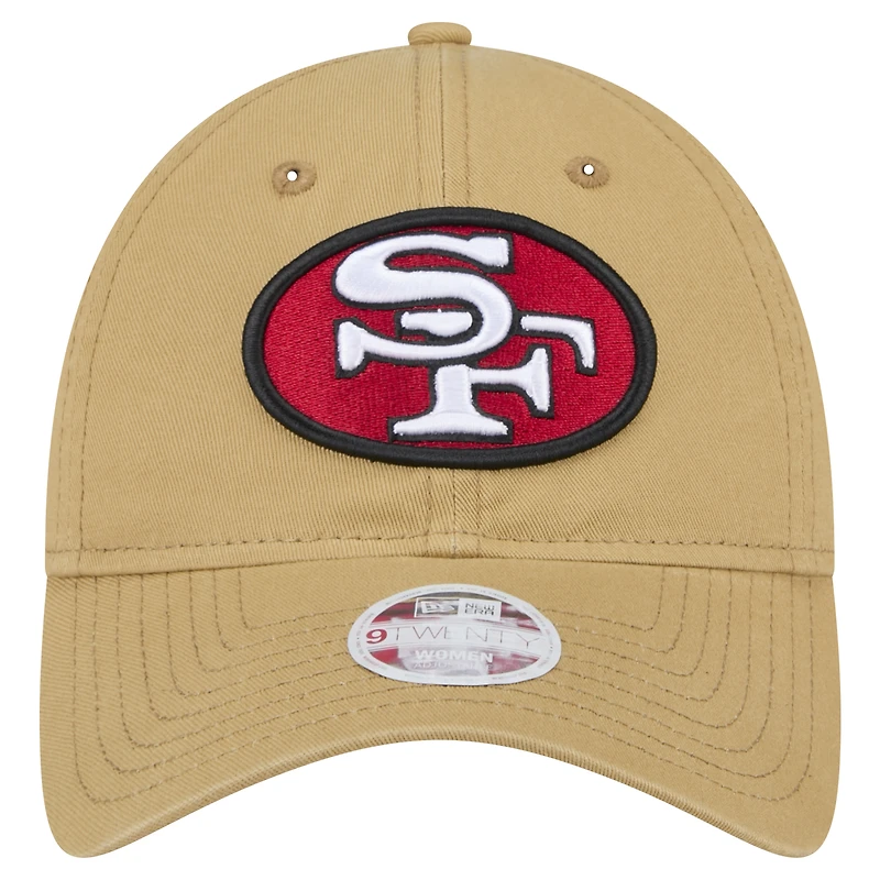 Casquette ajustable New Era Golden San Francisco 49ers Throwback Main Core Classic 2.0 9TWENTY pour femme