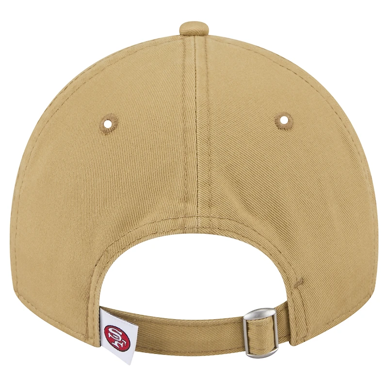 Casquette ajustable New Era Golden San Francisco 49ers Throwback Main Core Classic 2.0 9TWENTY pour femme