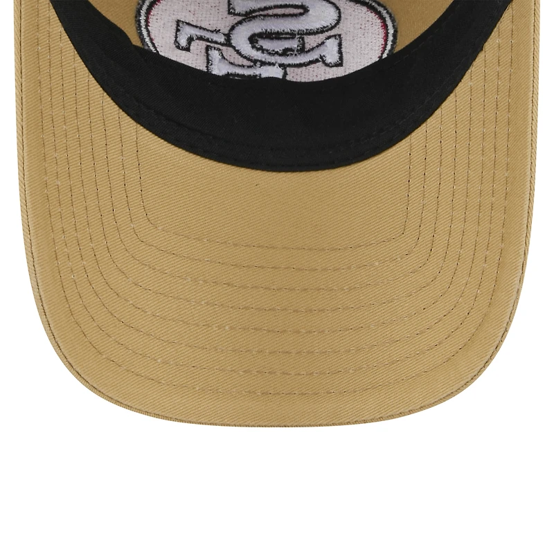 Casquette ajustable New Era Golden San Francisco 49ers Throwback Main Core Classic 2.0 9TWENTY pour femme