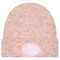 Women's New Era Pink San Francisco 49ers Metallic Cuffed Knit Hat