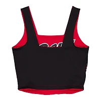 Women's New Era Scarlet/Black San Francisco 49ers Reversible Cropped Sport Classics Tank Top