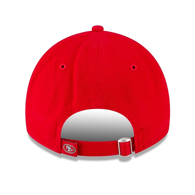 Casquette ajustable New Era Scarlet San Francisco 49ers 80e anniversaire avec patch latéral 9TWENTY pour femme