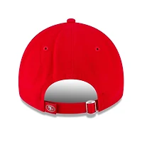Casquette ajustable New Era Scarlet San Francisco 49ers 80e anniversaire avec patch latéral 9TWENTY pour femme