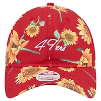 Casquette ajustable New Era Scarlet San Francisco 49ers Adventure Sunflower 9TWENTY pour femme