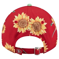 Casquette ajustable New Era Scarlet San Francisco 49ers Adventure Sunflower 9TWENTY pour femme