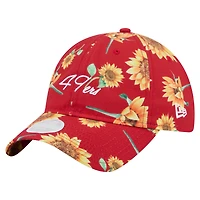 Casquette ajustable New Era Scarlet San Francisco 49ers Adventure Sunflower 9TWENTY pour femme