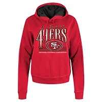 Sweat à capuche enfiler New Era Scarlet San Francisco 49ers Boxy pour femme