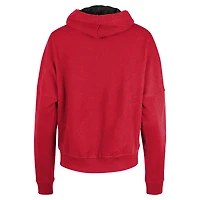 Women's New Era Scarlet San Francisco 49ers Boxy Pullover Hoodie
