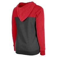 Sweat à capuche entièrement zippé blocs de couleurs Scarlet San Francisco 49ers New Era pour femme