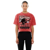 T-shirt court boxy Sport Classics Scarlet délavé minéral pour femme des San Francisco 49ers de New Era