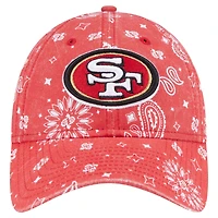 Casquette ajustable 9TWENTY Scarlet San Francisco 49ers Paisley New Era pour femme