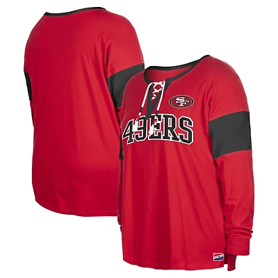 V107988 49ER OTC 24 T-shirt à lacets PLUS LS pour femmes avec inserts de manches TEELADYLS 60563126 #23