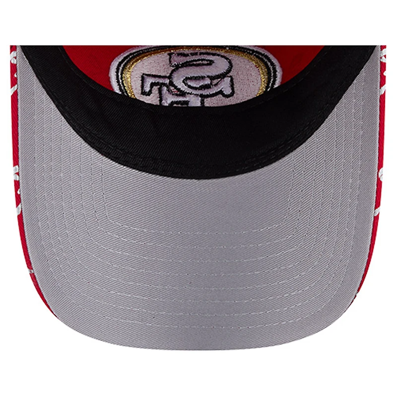 Casquette ajustable New Era Scarlet San Francisco 49ers Ribbon 9TWENTY pour femme