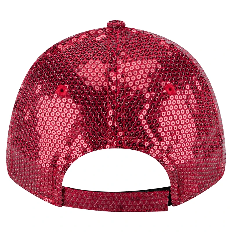 Casquette ajustable à paillettes 9FORTY Scarlet San Francisco 49ers pour femme de New Era