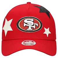 Casquette ajustable New Era Scarlet San Francisco 49ers Stardom A-Frame 9FORTY pour femme