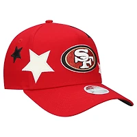 Casquette ajustable New Era Scarlet San Francisco 49ers Stardom A-Frame 9FORTY pour femme