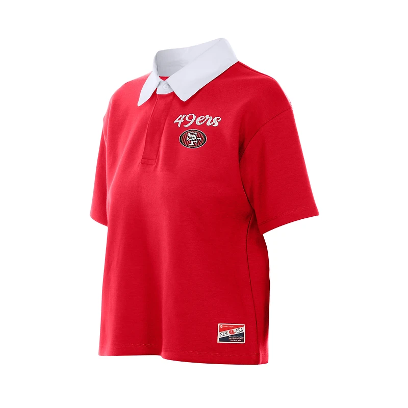 Polo court New Era Scarlet San Francisco 49ers pour femme
