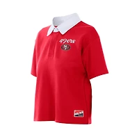 Polo court New Era Scarlet San Francisco 49ers pour femme