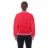 Veste polaire New Era Scarlet pour femme, motif rétro des San Francisco 49ers, avec boutons-pression