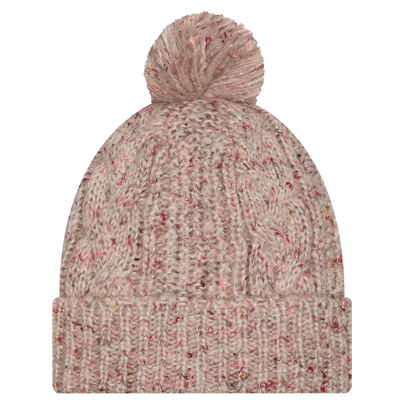 Bonnet tricoté à revers tendance avec pompon pour femme New Era Stone San Francisco 49ers