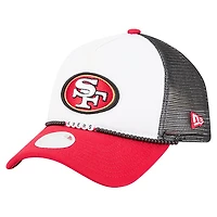Women's New Era White/Scarlet San Francisco 49ers Friendship Bracelet 9FORTY Adjustable Hat