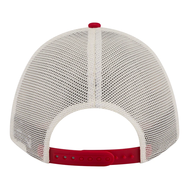 Women's New Era White/Scarlet San Francisco 49ers Retro A-Frame 9FORTY Adjustable Hat