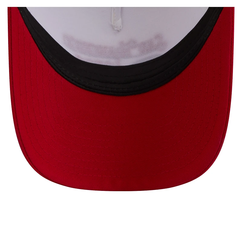 Women's New Era  White/Scarlet San Francisco 49ers Retro A-Frame 9FORTY Adjustable Hat