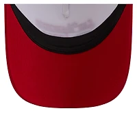 Women's New Era  White/Scarlet San Francisco 49ers Retro A-Frame 9FORTY Adjustable Hat