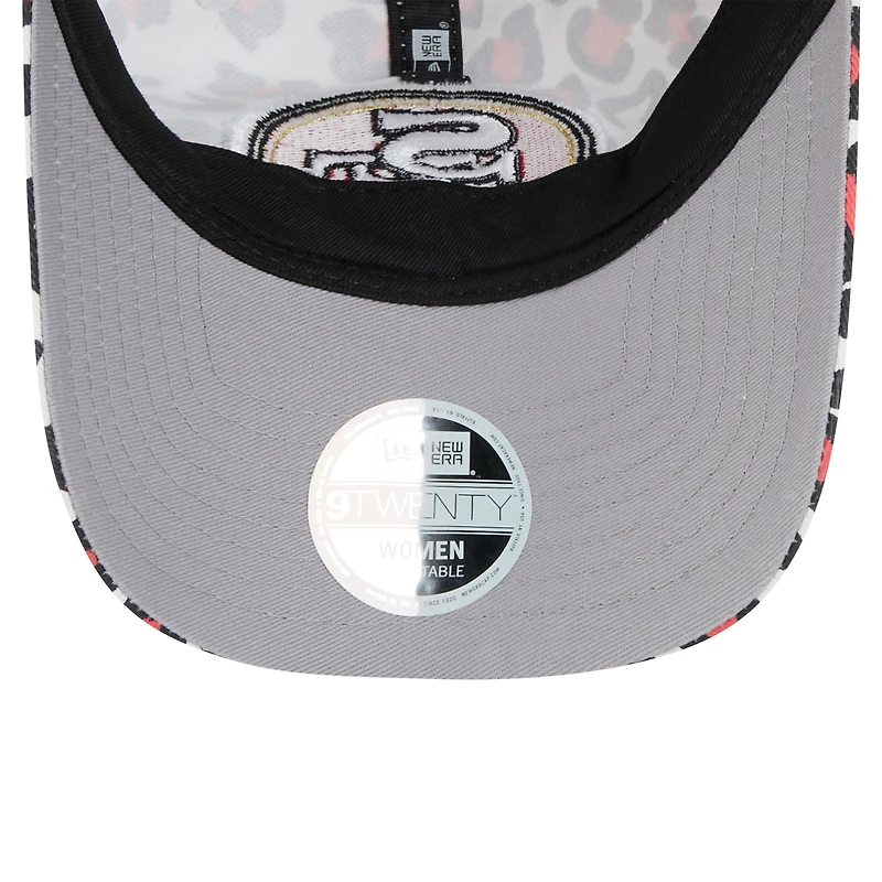 Women's New Era White San Francisco 49ers Active Leopard 9TWENTY Adjustable Hat