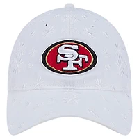 Casquette ajustable New Era blanche à imprimé floral San Francisco 49ers 9TWENTY pour femme