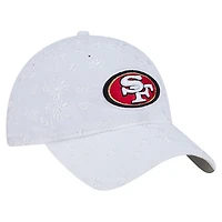 Casquette ajustable New Era blanche à imprimé floral San Francisco 49ers 9TWENTY pour femme