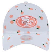 Women's New Era  White San Francisco 49ers Fruit Pattern 9TWENTY Adjustable Hat