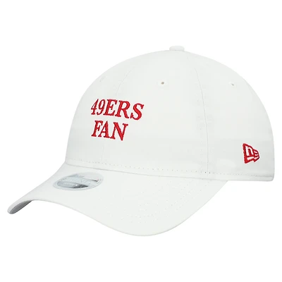 Women's New Era White San Francisco 49ers Team Fan 9TWENTY Adjustable Hat