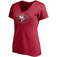 Women's Nick Bosa Scarlet San Francisco 49ers Player Icon Name & Number V-Neck T-Shirt