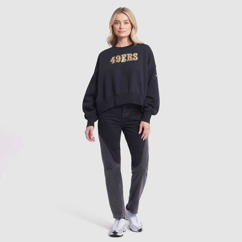 Sweat-shirt en molleton surdimensionné Phoenix de la collection Rivalries 2025 des San Francisco 49ers pour femme Nike noir