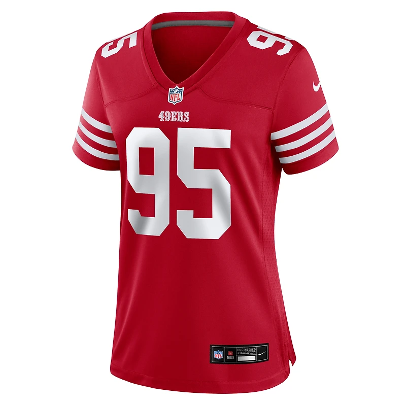 Maillot Nike Alfred Collins Scarlet pour femme des San Francisco 49ers