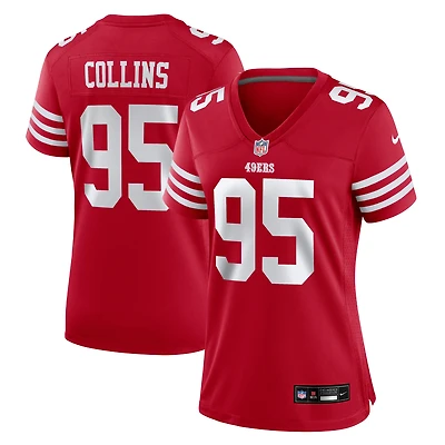 Women's Nike Alfred Collins Scarlet San Francisco 49ers Team Game Jersey