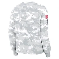 T-shirt Nike Arctic Camo San Francisco 49ers 2024 Salute To Service Performance à manches longues pour femme